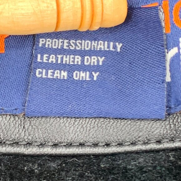 Vintage Mens Black Leather Jacket NY Classics Sports Removable Vest Collar Small - Picture 9 of 15